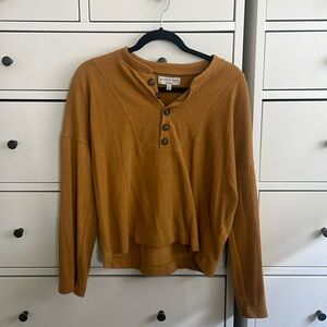 Madewell Texture and Thread Mustard Yellow Sweater Size XS